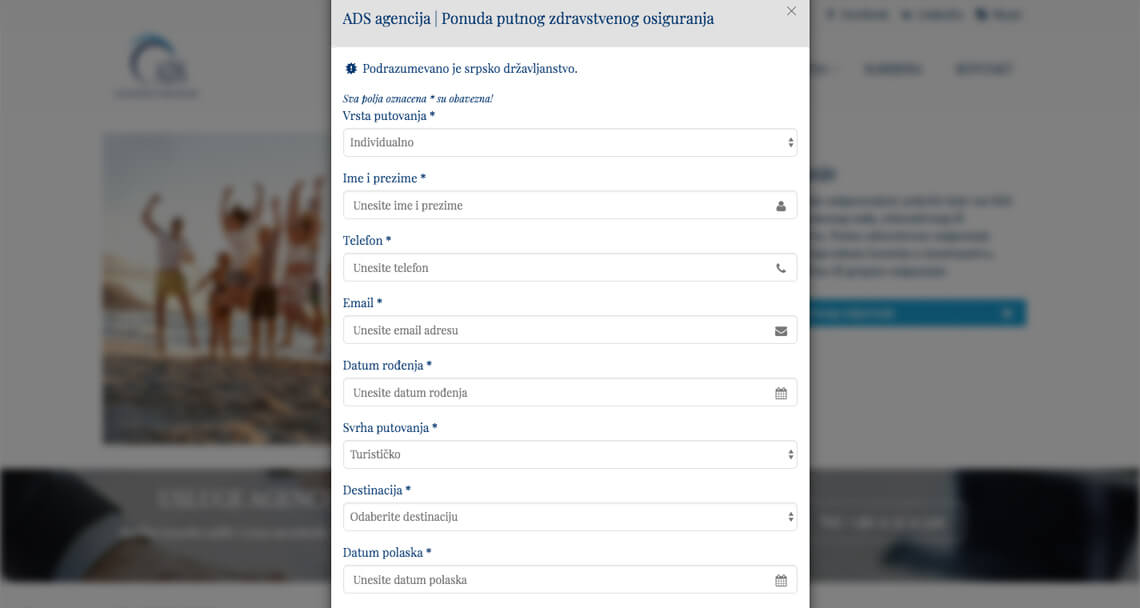 Zea Stim R&D - Izrada web sajta - ADS osiguranje